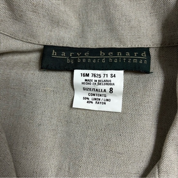 Harve Benard by Benard Holtzman Linen Blend Summer Jacket Womens 8 - Picture 6 of 8